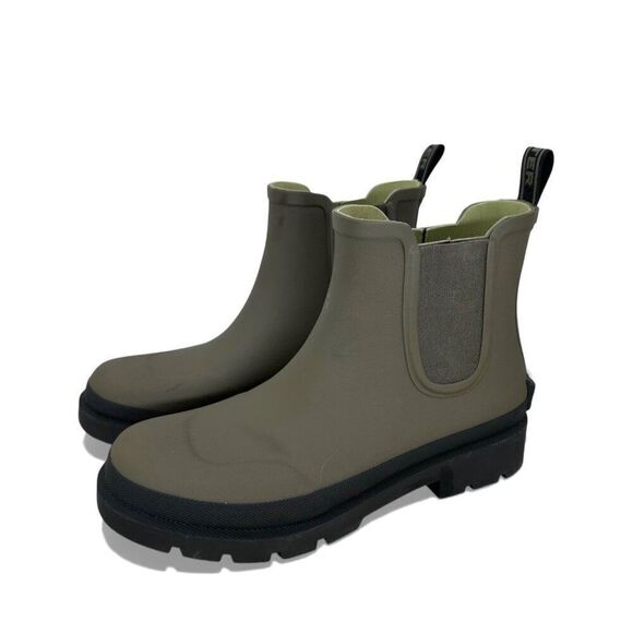 Hunter Orford $210 Men Waterproof Chelsea Medium Green Ankle Rain Boots Size 12 main image 6